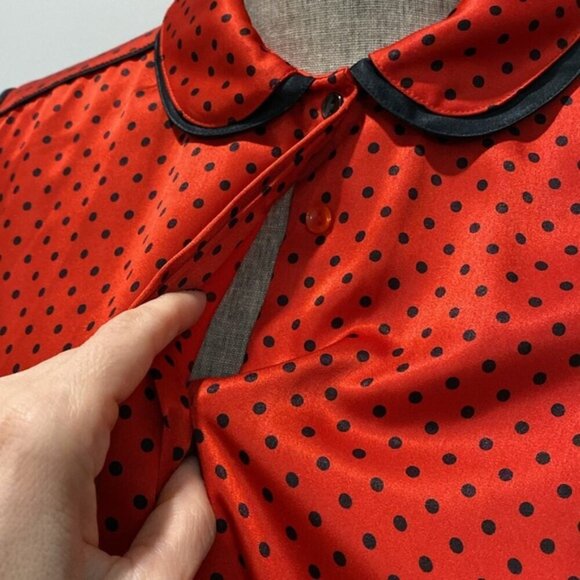 Franck Olivier Red Polka Dot Blouse - Picture 8 of 16